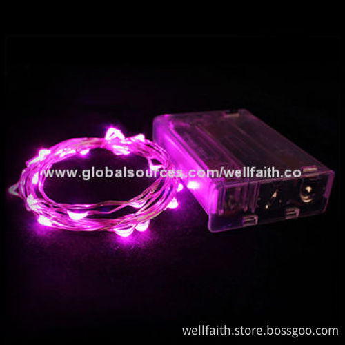 Battery LED Copper Wire String Lights for Patio Party with 3 x 3A Batteries